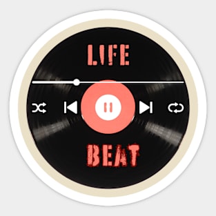 life beat ( retro) Sticker